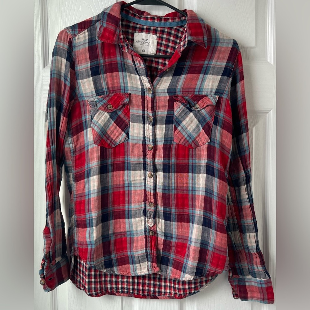 H&M Plaid Button Down Shirt